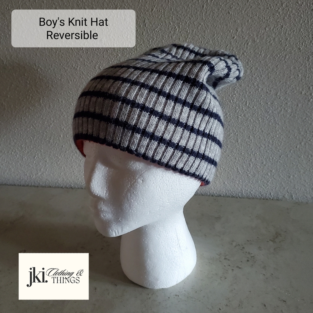 Youth/Boys Winter Knit Hat Reversible